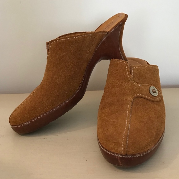 COLE HAAN COGNAC SUEDE MULES - Picture 2 of 8